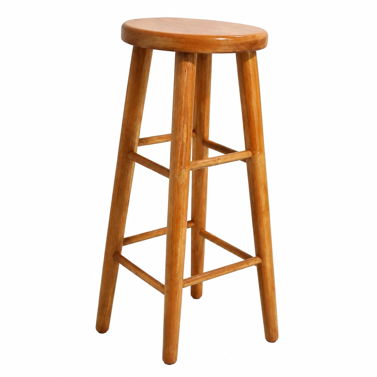 Barhocker aus hellem Buchenholz, 80 cm