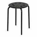 IKEA Marius Stapelhocker Schwarz Stahl Kunststoff Sitz