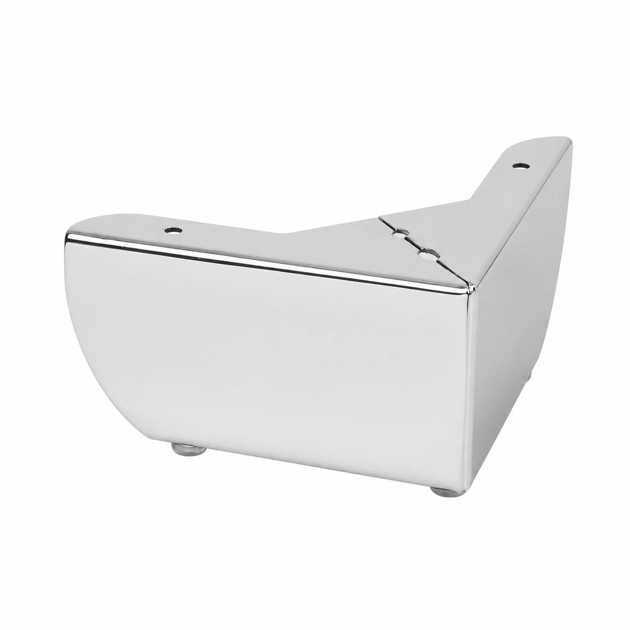 GROSSETO: 4er Set Metallfüße 8,5 cm Chrom mit 16 Schrauben für Modernes Möbeldesign