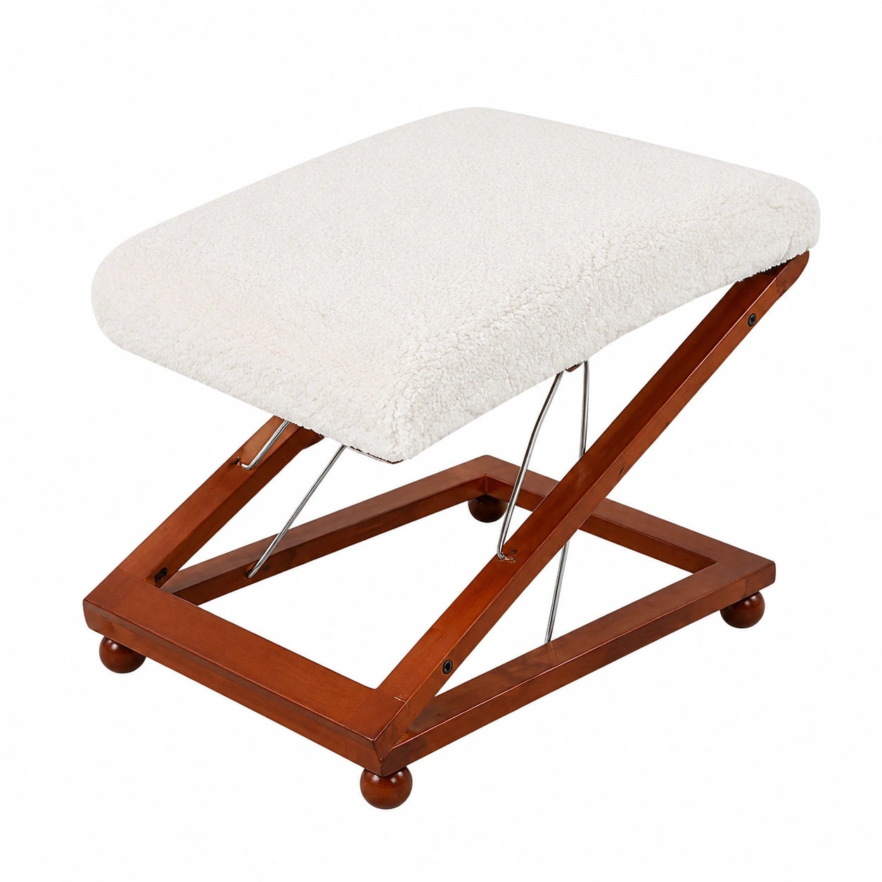 MEDOSAN Verstellbarer Relax-Fußhocker mit Kuschelbezug