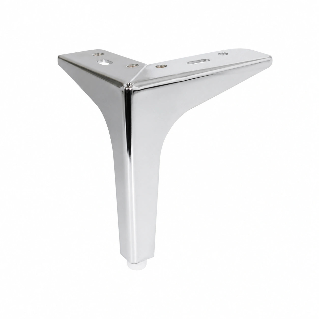 4er-Set Chrom-Metallfüße mit Schrauben, 15 cm Höhe - Elegant für Sofas und Möbel