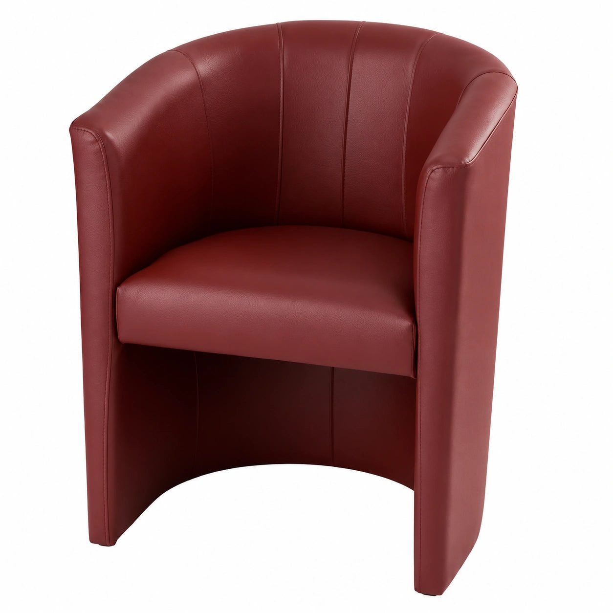 Moderner Cocktailsessel in Bordeaux Kunstleder für Büro und Lounge