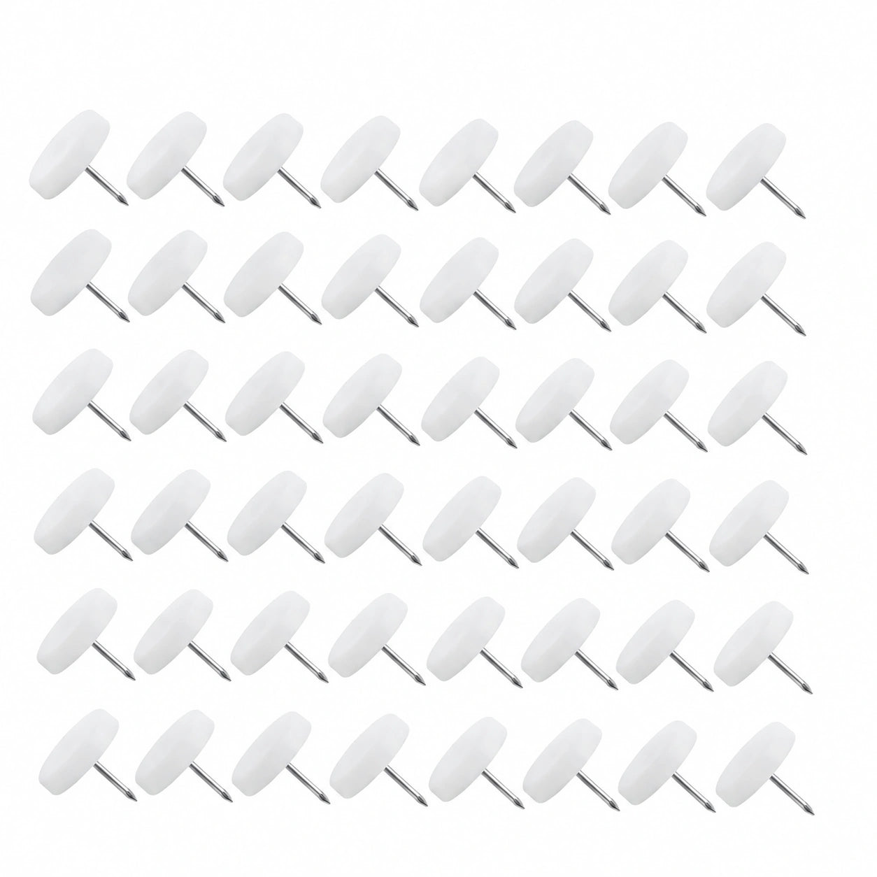 20mm Kunststoff Möbelgleiter mit Nagel, 50er Pack für Stühle und Tische – Rund und robust