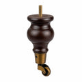 La Vane 14cm Massivholz-Möbelbeine mit Rollen, 4-teiliges Set inkl. M8 Montageplatten für Sofa, Schrank, Sessel und Ottomane