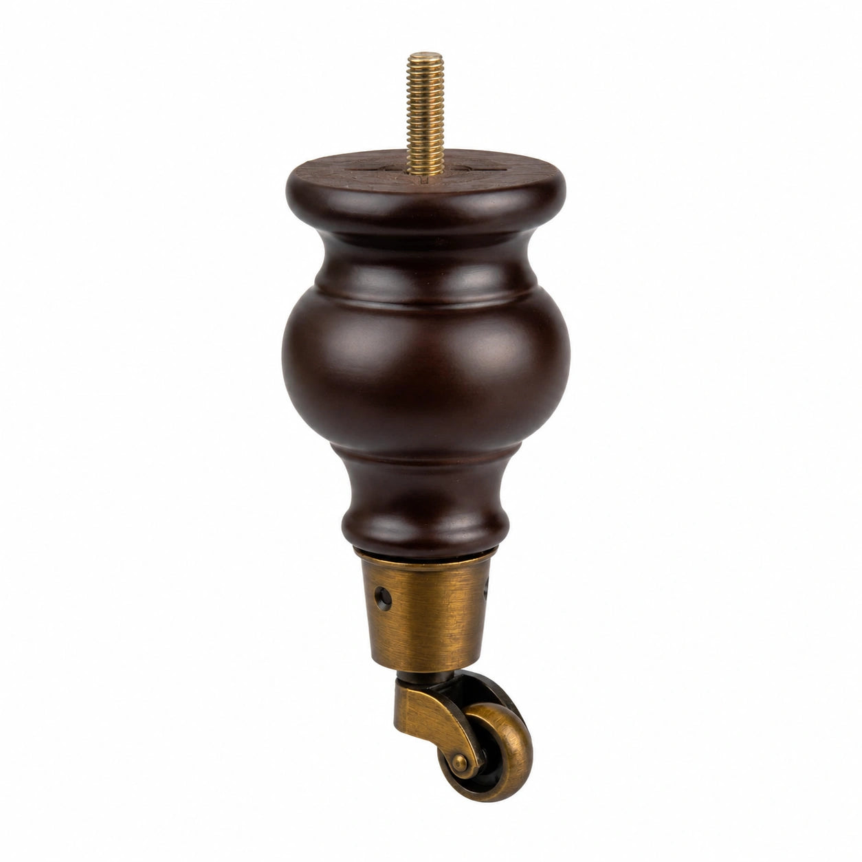 La Vane 14cm Massivholz-Möbelbeine mit Rollen, 4-teiliges Set inkl. M8 Montageplatten für Sofa, Schrank, Sessel und Ottomane